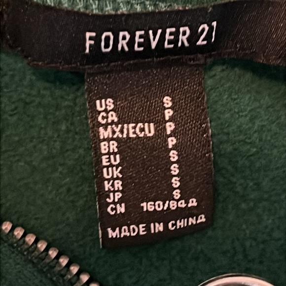 Forever 21 Cropped Pullover Sweatshirt Jacket Size S - Picture 3 of 4